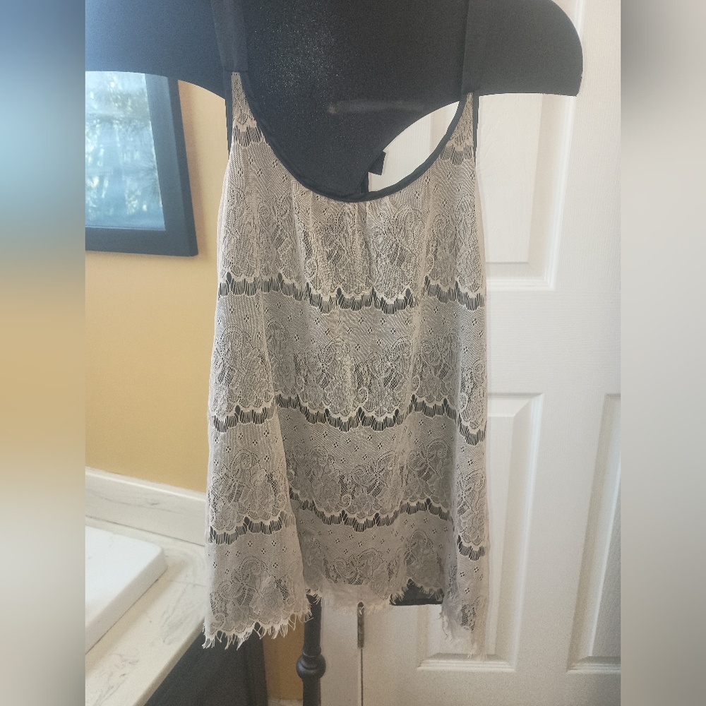 Rue21 Black and Cream Lace Blouse